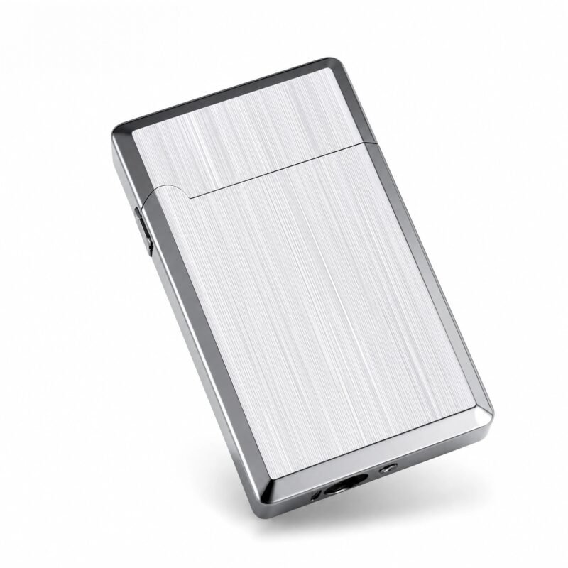 shmovew Premium Brushed Metal Lighter - Windproof, Refillable Butane, Slim Design