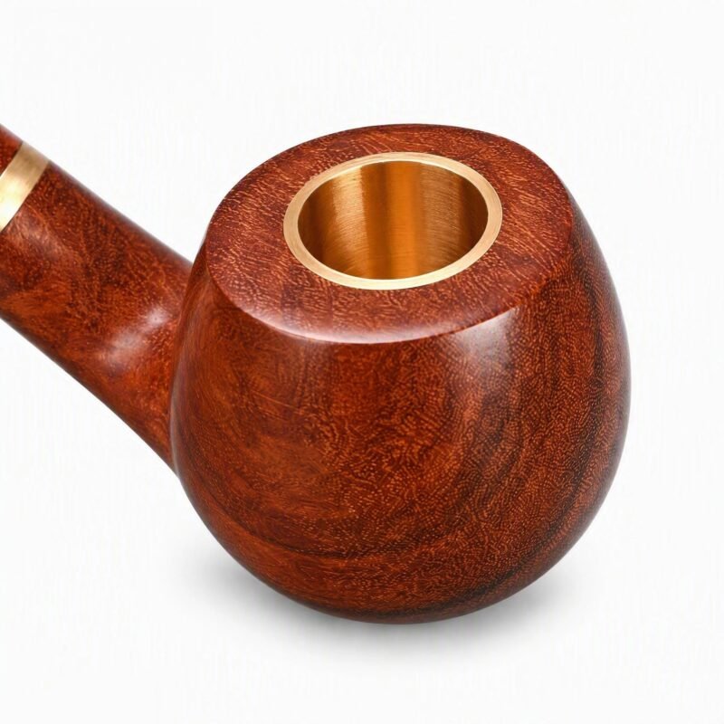 Handcrafted Rosewood Tobacco Pipe - Whole Wood Carved, Effective Filtration, Understated Luxury
