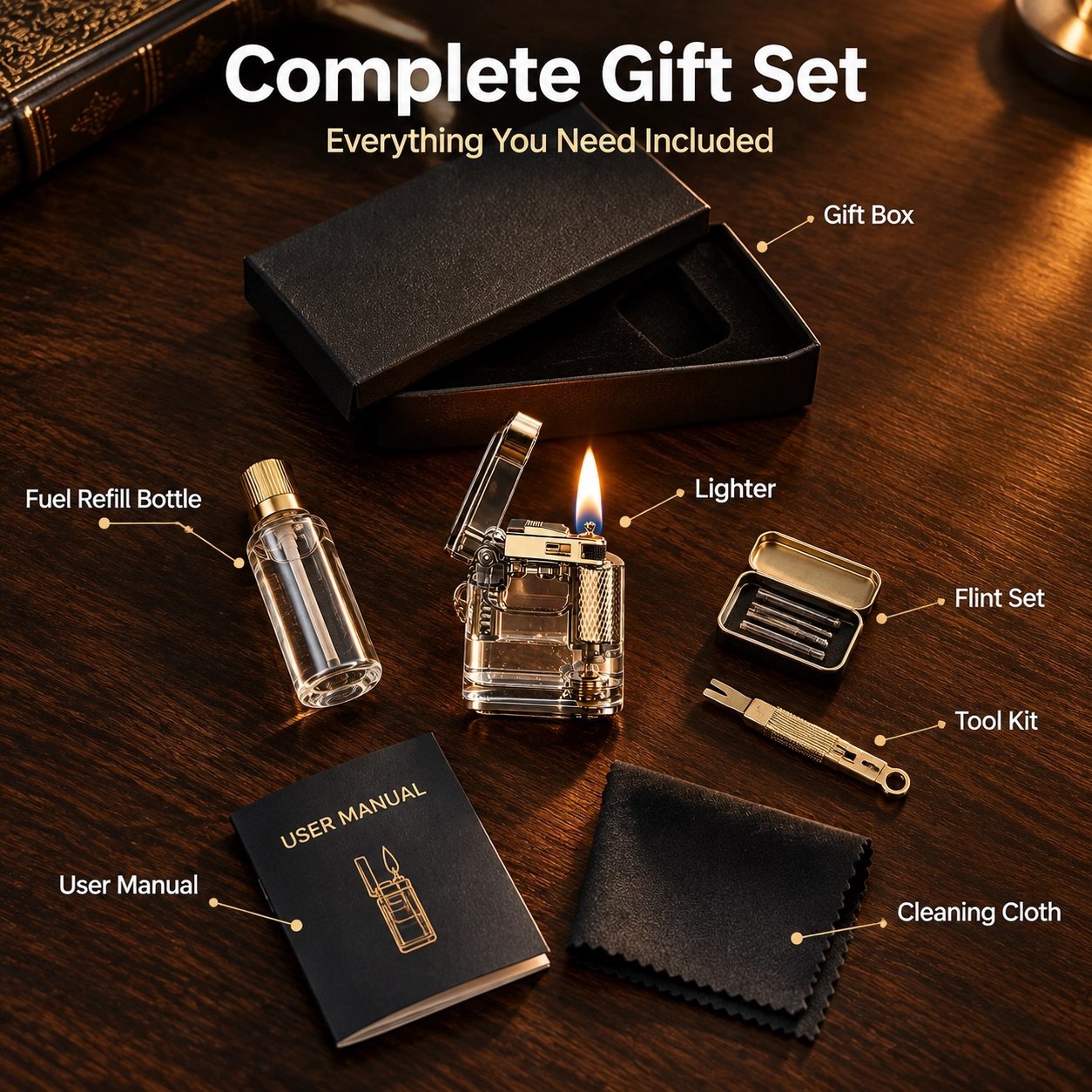 Mini Transparent Kerosene Lighter - Visible Fuel Level, Windproof, Keychain Design - Image 4